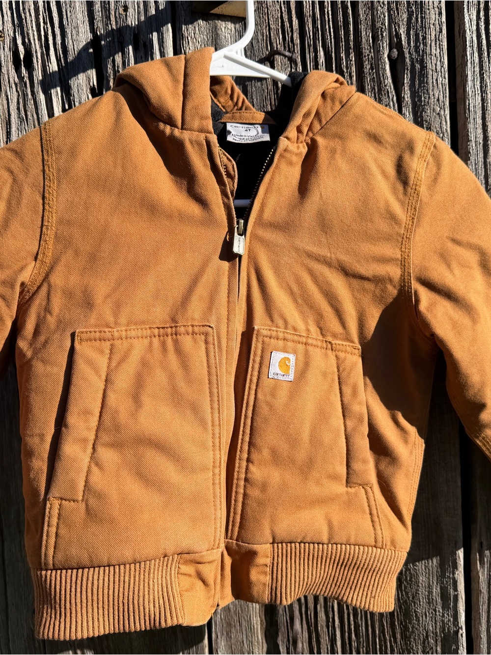 Carhartt Kids' Brown Hooded Zip Jacket